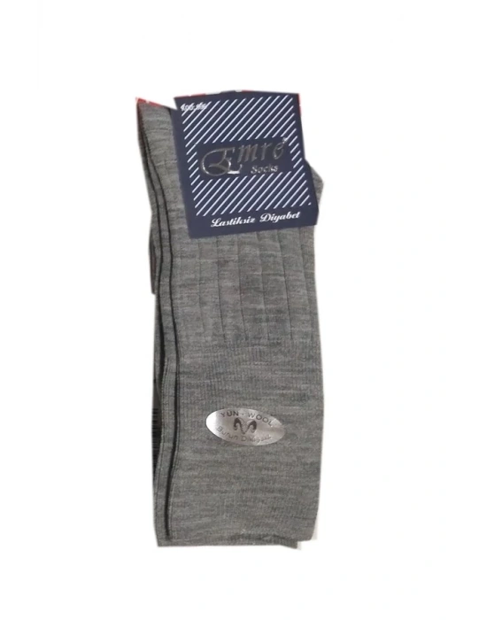 Emre Erkek Lastiksiz Diyabetik Yün Çorap