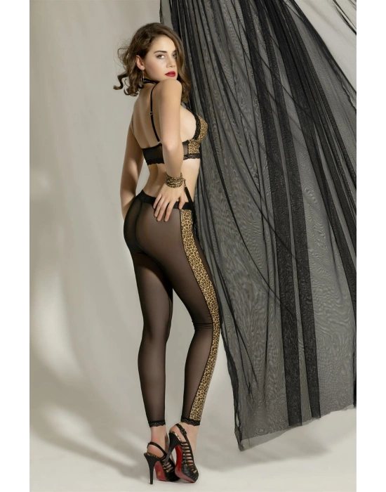 FANTEZİ BRALET, PANTOLON TAKIM LEOPAR (MGP6204)
