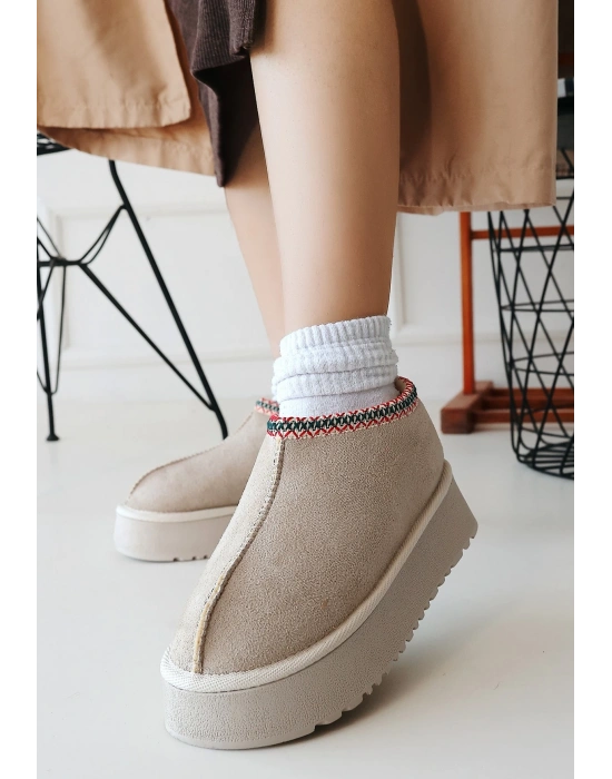 Foyk Bej Süet Kadın Bot