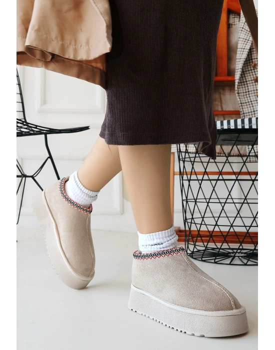 Foyk Bej Süet Kadın Bot