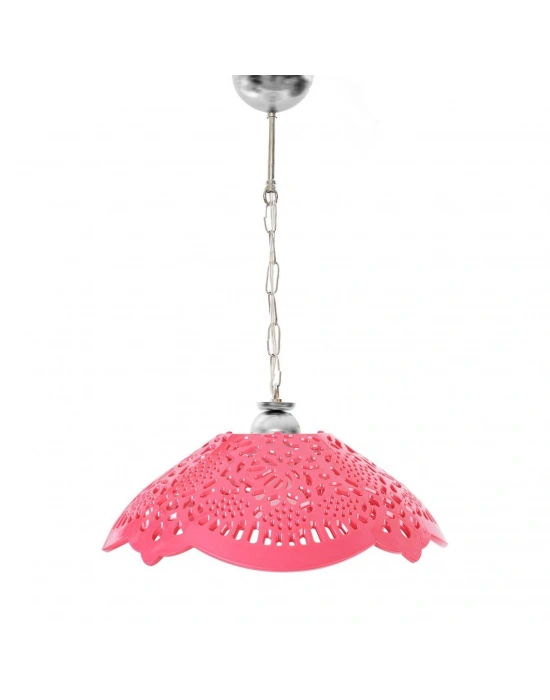 Fuşya Akrilik Avize Soft Pembe Modern Aydınlatma 35x35x12 cm