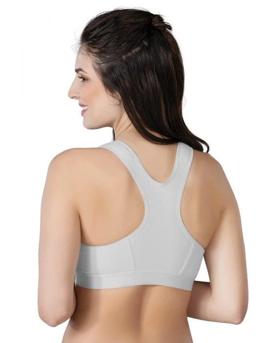 GRİ MI Emay 184 B Önden Fermuarlı Sporcu Penye Sütyen