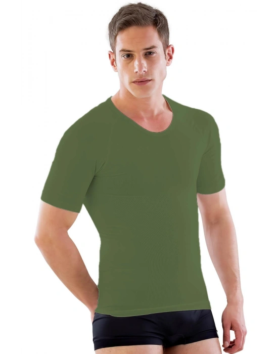 HAKİ YEŞİL MI Emay E1010 Yarım Kol Erkek Korse Atlet