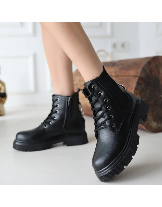 Harte Siyah Cilt Bağcıklı Kadın Bot