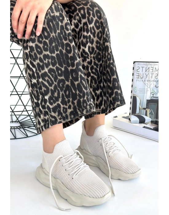 Henta Bej Triko Bağcıklı Spor Ayakkabı