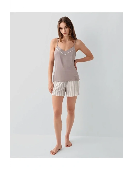 İp Askılı V Yaka 3lü Takım