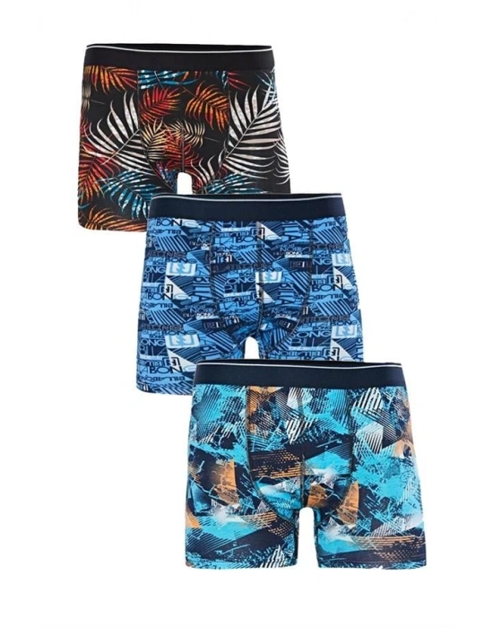 Işıl Erkek Likralı Boxer Desenli M