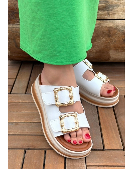 Jalli Beyaz Cilt Kadın Terlik