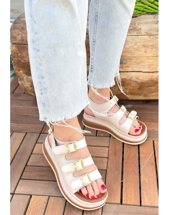 Jatay Bej Cilt Kadın Sandalet