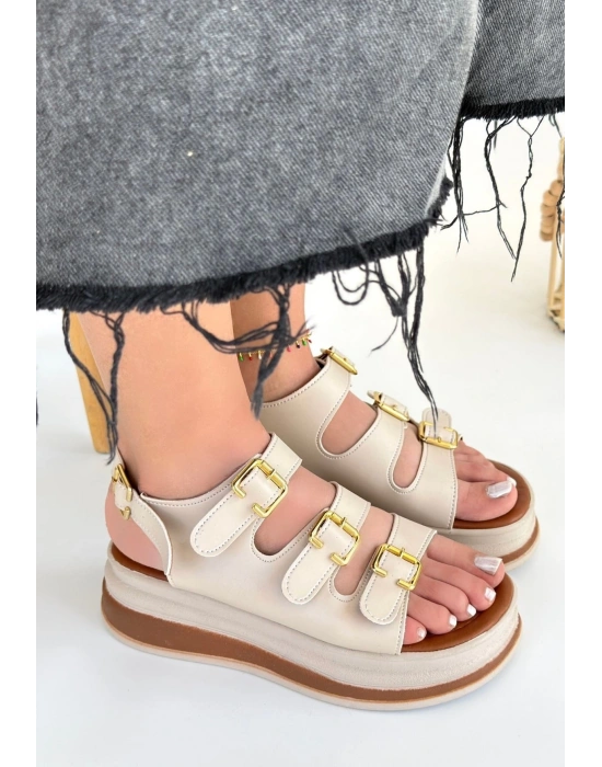 Jatay Bej Cilt Kadın Sandalet