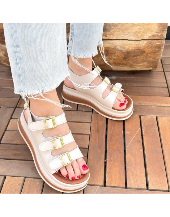 Jatay Bej Cilt Kadın Sandalet