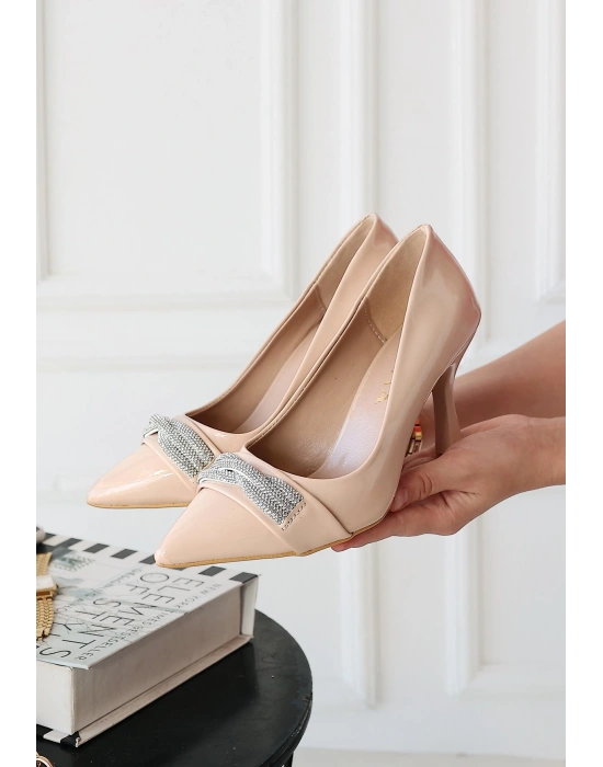 Jexi Bej Rugan Kadın Topuklu Ayakkabı