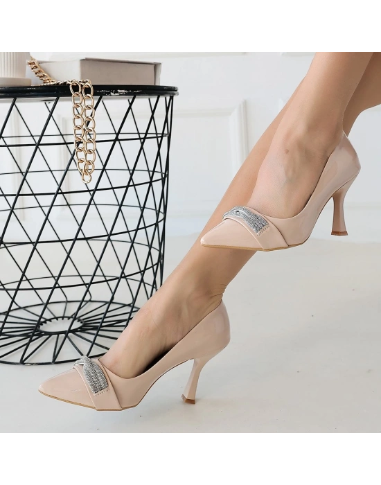 Jexi Bej Rugan Kadın Topuklu Ayakkabı