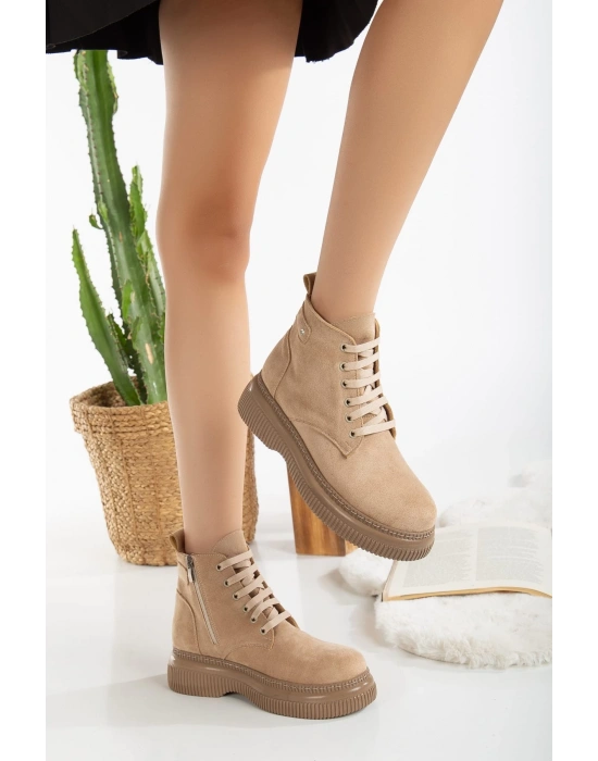 Jiwa Nude Süet Bağcıklı Kadın Bot