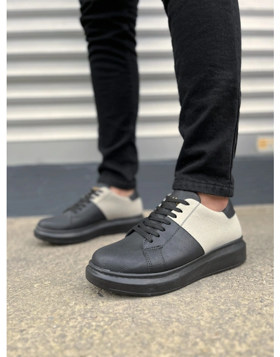 JY151 Boost Bağcıklı Cilt Süet Erkek Günlük Sneaker Ayakkabı CSST - Siyah/Gri