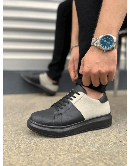 JY151 Boost Bağcıklı Cilt Süet Erkek Günlük Sneaker Ayakkabı CSST - Siyah/Gri
