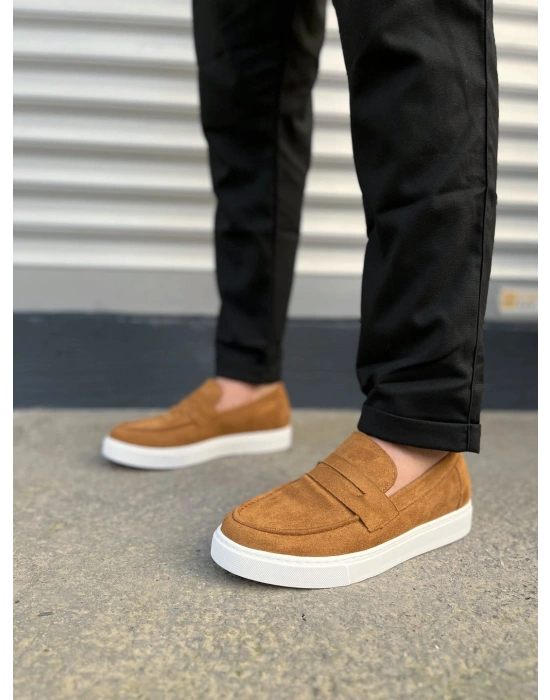 JY180 Estilo X Bağcıksız Süet Erkek Günlük Spor Klasik Ayakkabı SBT - Taba