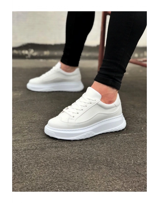 JY507 Alone Bağcıklı Cilt Erkek Günlük Sneaker Ayakkabı CBT Beyaz