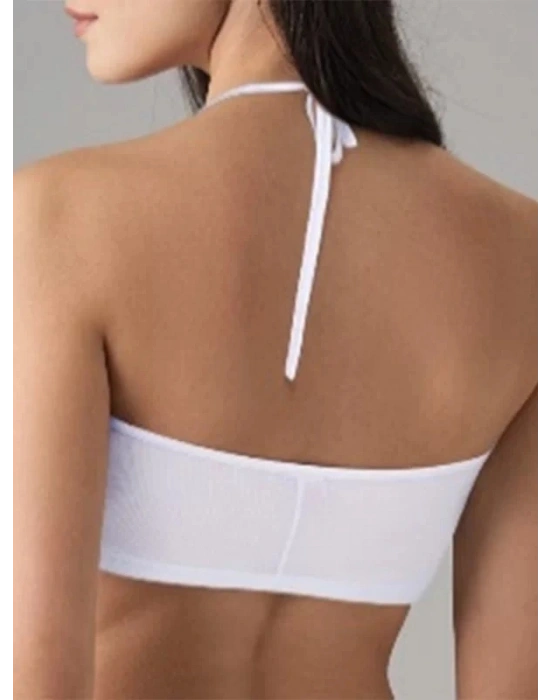 Kadın Beyaz Likralı Mikromodal Yarım Atlet 9132