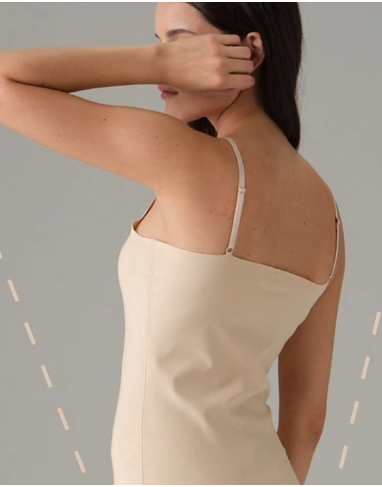 Kadın Dikişsiz Ayarlanabilir Askılı Basic Atlet Ten 9003