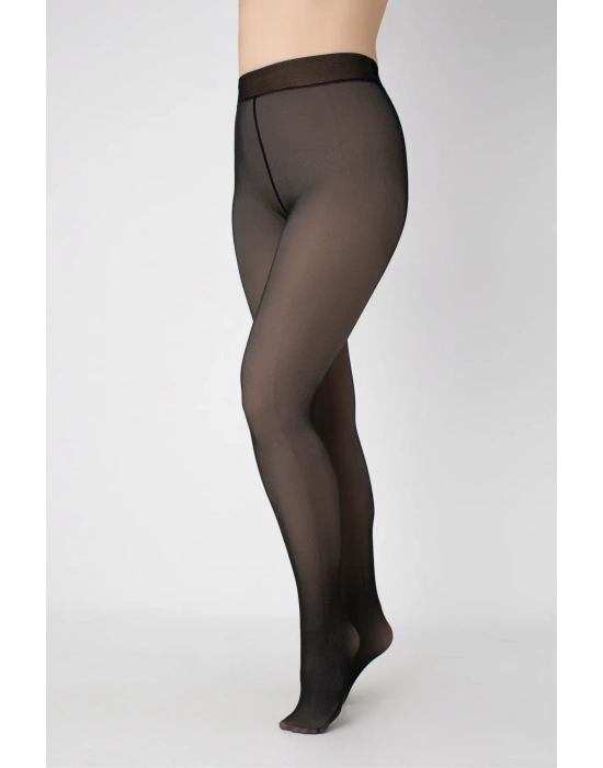 Kadın Peluş Tayt Yüksek Bel Kışlık Termal Kadın Külotlu Çorap Ten Rengi Görünümlü