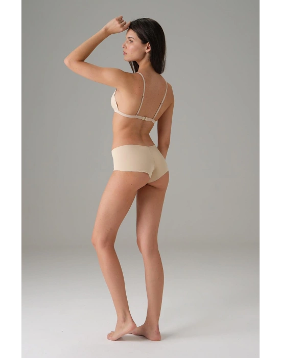 Kadın Ten Lazer Kesim Dikişsiz İnvisible Külot Slip 6163