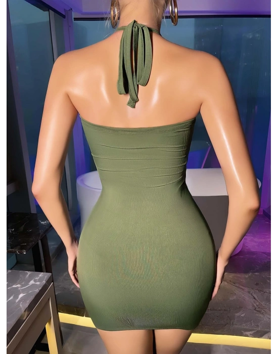 Kadın Yeşil Fantezi Clup Elbisesi 5029