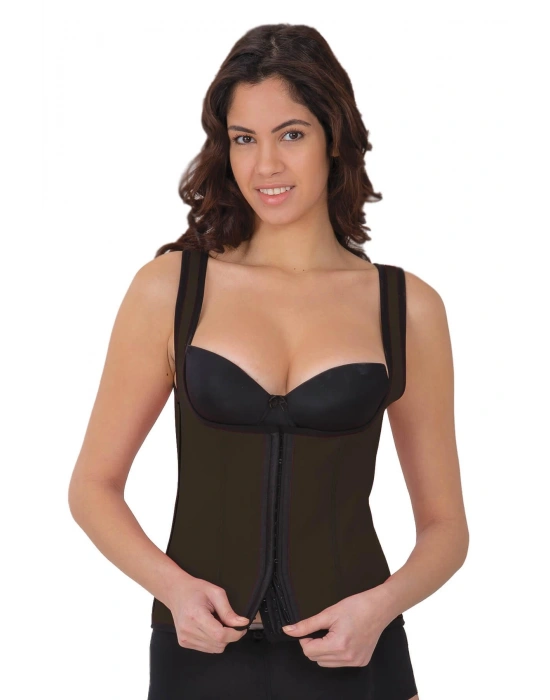 KAHVE MI 9173 Agraflı Göğsü Açık Atlet Korse