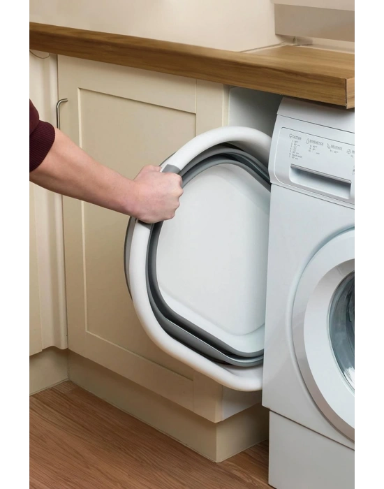 Katlanabilir Silikon Çamaşır Sepeti & Akordiyon Katlanır Sepet 27 Lt