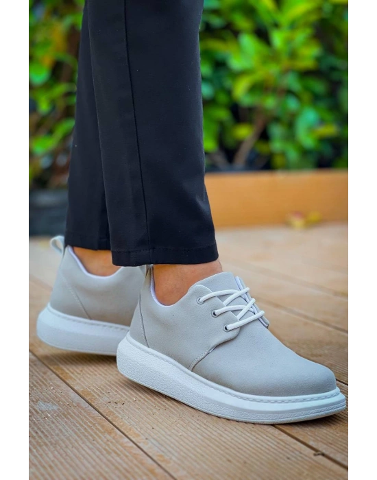 Kb-003 Kuback Gri Süet Bağcıklı Günlük Erkek Ayakkabı Erkek Günlük Ayakkabı