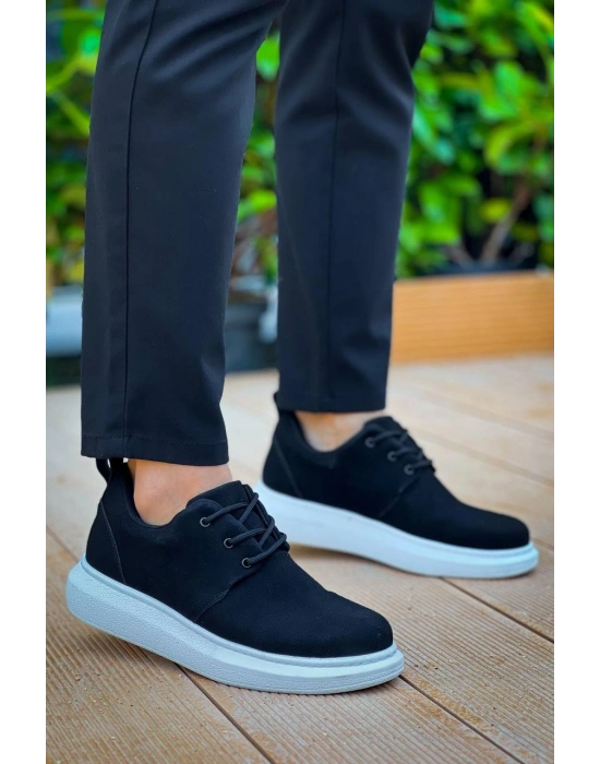 KB-003 Kuback Siyah Süet Bağcıklı  Günlük Erkek  Ayakkabı