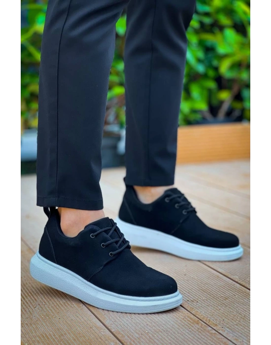 Kb-003 Kuback Siyah Süet Bağcıklı Günlük Erkek Ayakkabı Erkek Günlük Ayakkabı
