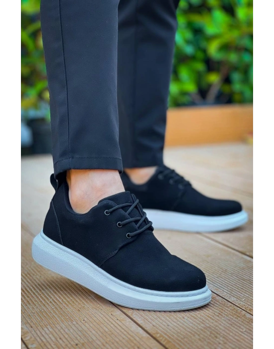 KB-003 Kuback Siyah Süet Bağcıklı  Günlük Erkek  Ayakkabı