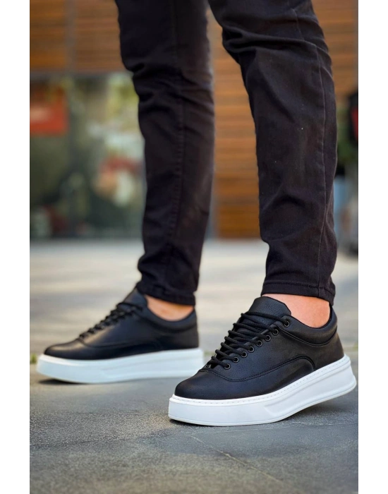 KB-005 Kuback Siyah Cilt Bağcıklı  Günlük Erkek  Ayakkabı