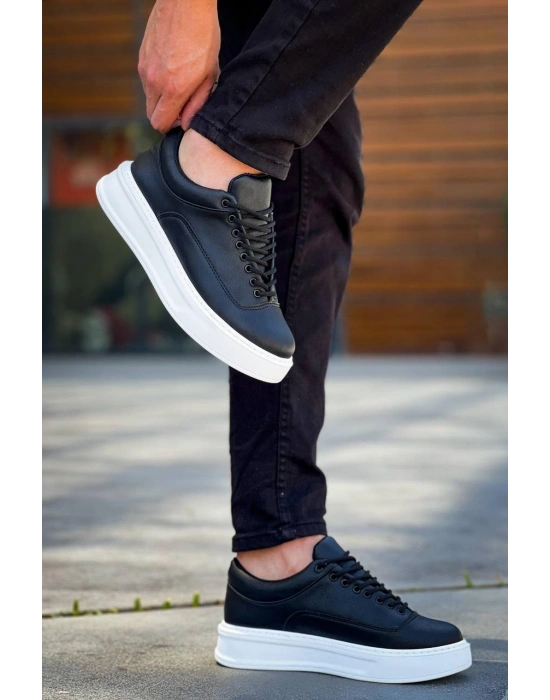 KB-005 Kuback Siyah Cilt Bağcıklı  Günlük Erkek  Ayakkabı