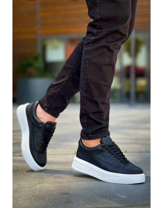 Kb-005 Kuback Siyah Cilt Bağcıklı Günlük Erkek Ayakkabı Erkek Günlük Ayakkabı