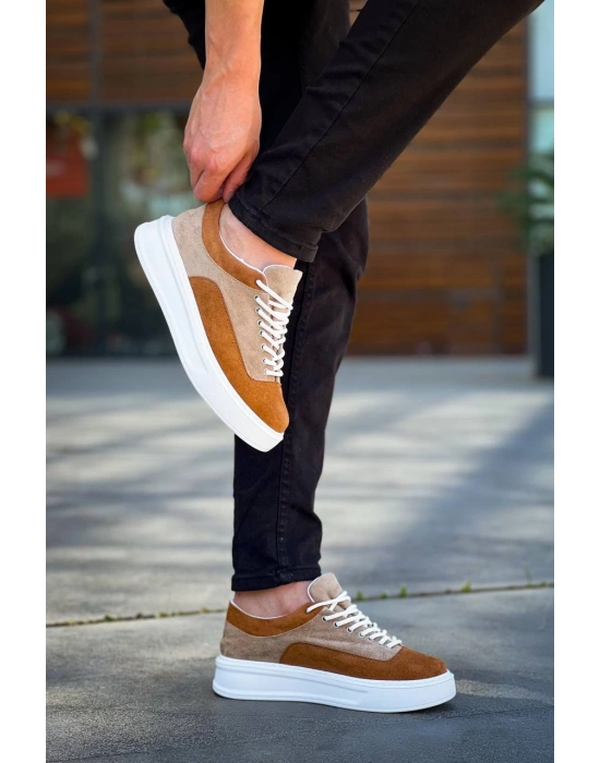 Kb-005 Kuback Vizon Taba Süet Bağcıklı Günlük Erkek Ayakkabı Erkek Günlük Ayakkabı