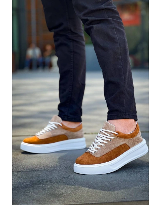 KB-005 Kuback Vizon Taba Süet Bağcıklı  Günlük Erkek  Ayakkabı