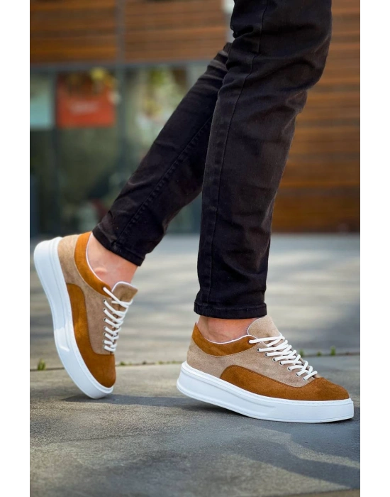 Kb-005 Kuback Vizon Taba Süet Bağcıklı Günlük Erkek Ayakkabı Erkek Günlük Ayakkabı