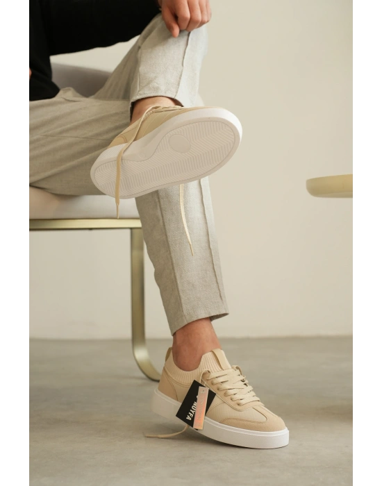 KB-010 Kuback Bej Cilt Günlük Erkek Ayakkabı