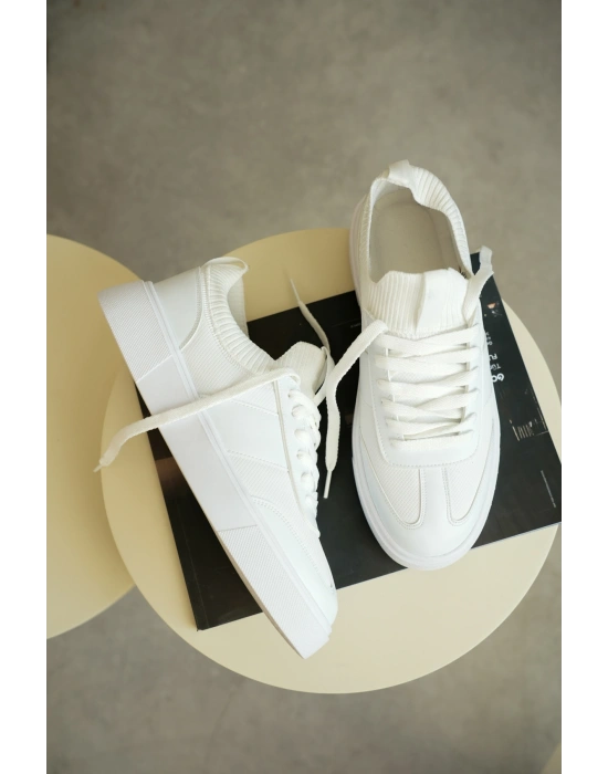 KB-010 Kuback Beyaz Cilt Günlük Erkek Ayakkabı