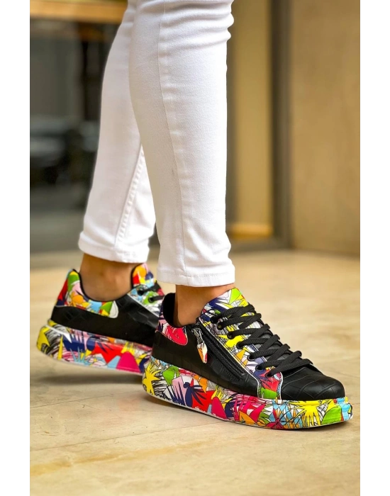 Kb-02 Kuback Bağcıklı Crocodile Siyah Kırmızı Günlük Erkek Ayakkabı Erkek Günlük Ayakkabı