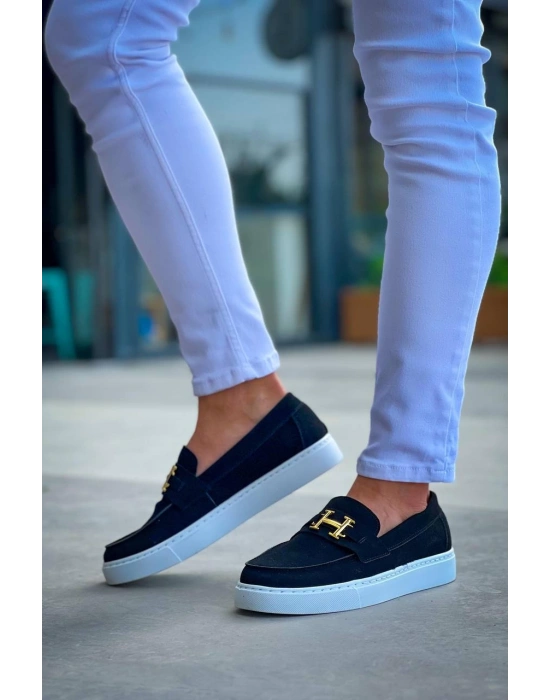 Kb-027 Kuback Bağcıksız Siyah Süet H Günlük Erkek Ayakkabı Erkek Günlük Ayakkabı