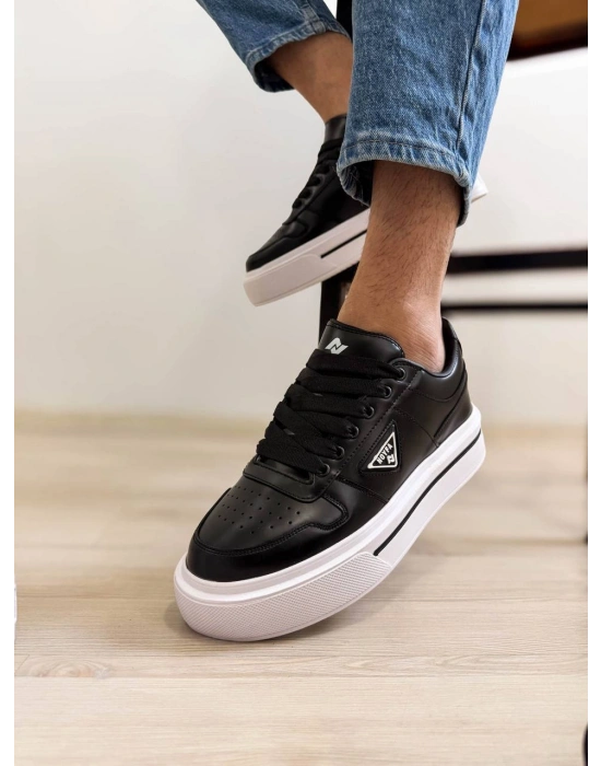 KB-04 Kuback Siyah Cilt Günlük Erkek Ayakkabı