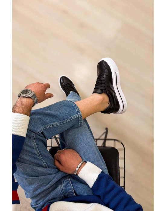 KB-04 Kuback Siyah Cilt Günlük Erkek Ayakkabı