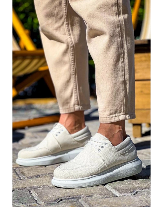 Kb-042 Kuback Bağcıklı Beyaz Günlük Erkek Ayakkabı Erkek Günlük Ayakkabı