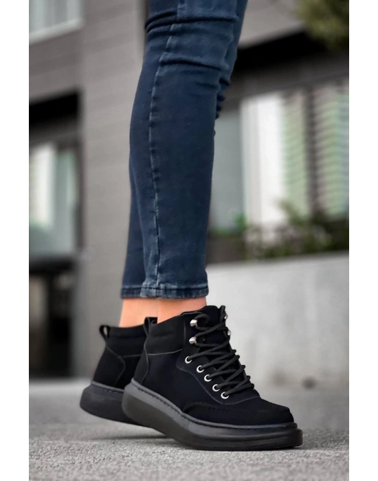 Kb-0994 Kuback Siyah Süet Siyah Yüksek Taban Erkek Bilek Erkek Bot