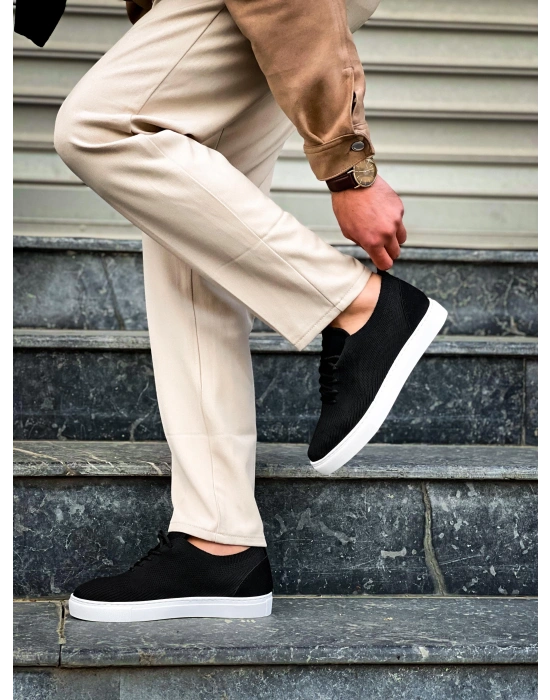 Kb-101 Kuback Siyah Triko Bağcıklı Günlük Erkek Ayakkabı Erkek Günlük Ayakkabı