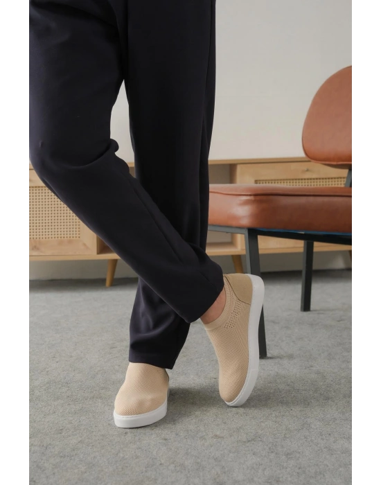 KB-106 Kuback Bej Triko Günlük Erkek Ayakkabı