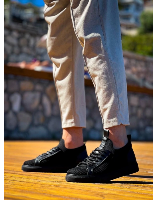 Kb-112 Kuback Siyah Siyah Tabantriko Bağcıklı Günlük Erkek Ayakkabı Erkek Günlük Ayakkabı